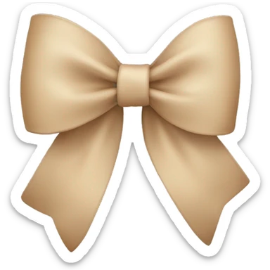 Beige bow sticker