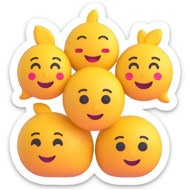 Emojis ass sitting on another emojis face like a girl and guy sticker