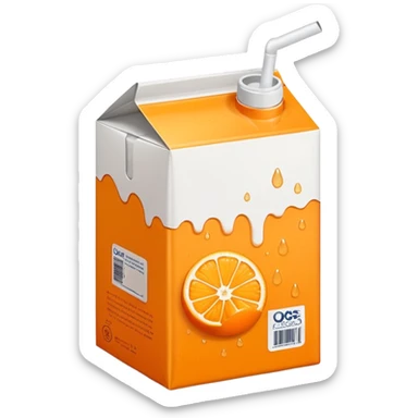 orange juice box sticker