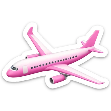Pink airplane sticker
