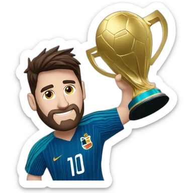 messi con la copa del mundo sticker