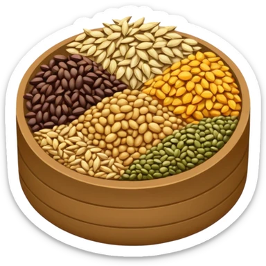 a pile of grain and seeds cereals sticker