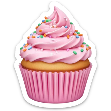 Happy Halloween cupcake pastel pink sticker