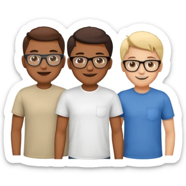 Group of 4 vibe coders sticker