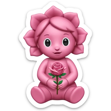 Labubu rose qui fait caca sticker