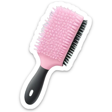 Pastel pink hair brush sticker