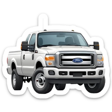 White Ford F250 sticker