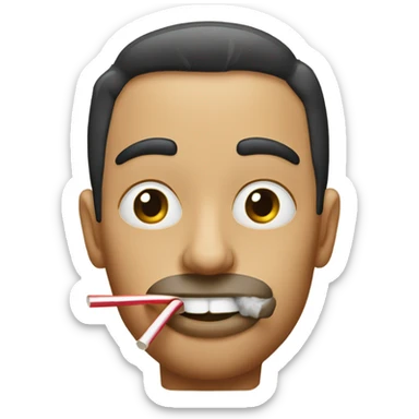 A guy sucking a straw sticker