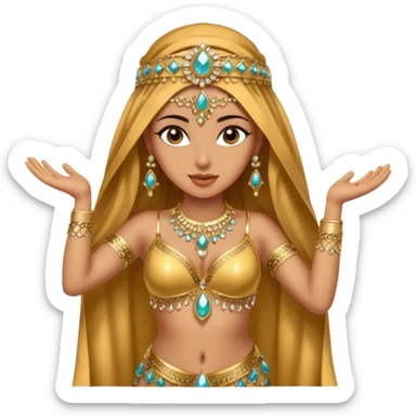 middle eastern belly dancer sticker