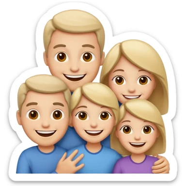 familia de tres mismo color de piel sticker