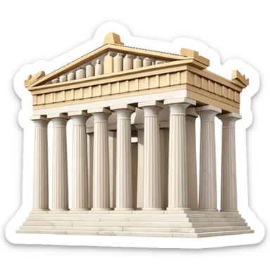 An emoji of the ancient Greek Parthenon temple. It is depicted as a classical building with rows of Doric columns and a triangular pediment.

 sticker