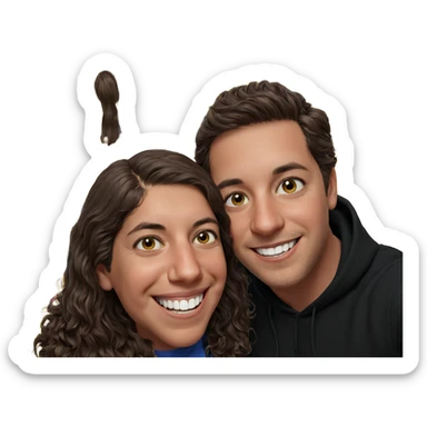 boys smiling at viewer sticker