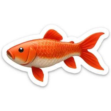 two red koi carp sticker