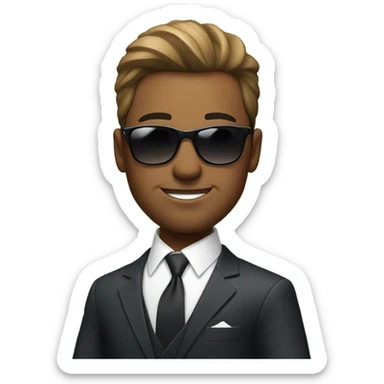 portrait of a stylish man sticker