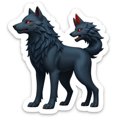 shadow wolf and blazefury sticker