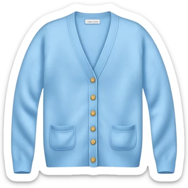 Pale blue cashmere cardigan sticker