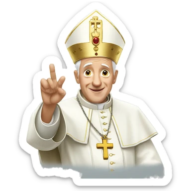 Pope doing the 👌 sign sticker