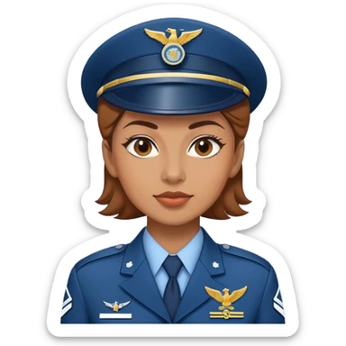 Female Air Force officer sticker