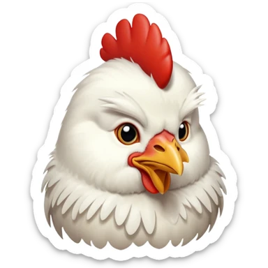 Pollo con beso  sticker