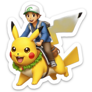 pikachu-riding-on-biriyani sticker