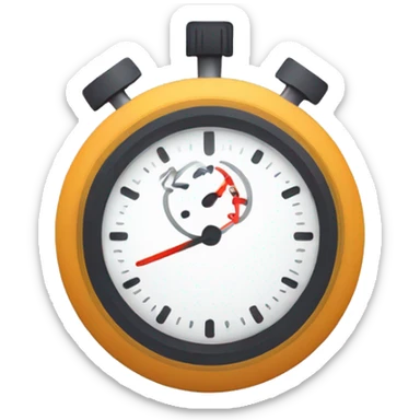 simple line-art icon of a timer or stopwatch, representing a limited-time discount. Include a subtle discount element like a % sign. Minimalist style, suitable for mobile apps.
 sticker