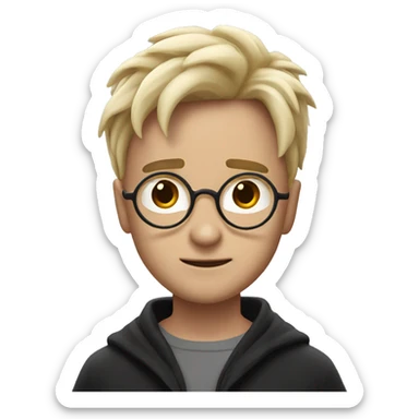 Harry Potter with a lightning bolt scar on the left of his forehead sticker