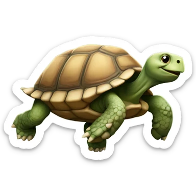 Tortoise running sticker