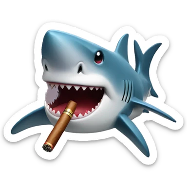 shark with cigar sticker