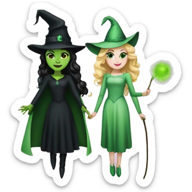 elphaba and glinda sticker