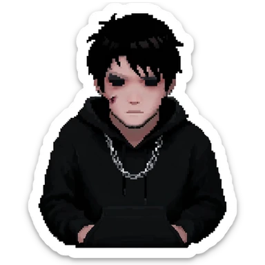 Emo Guy but it looks like an actual emoji instead of a person sticker