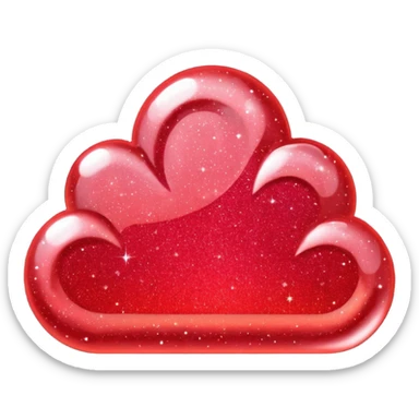 red glitter sky sticker