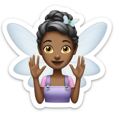 nail tech fairy sticker