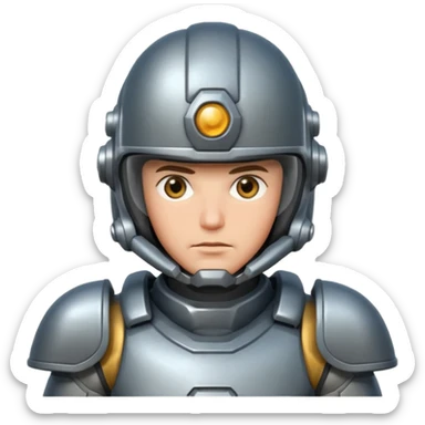 A giant mecha pilot sticker