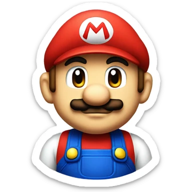 Super Mario Emoji pixelied sticker