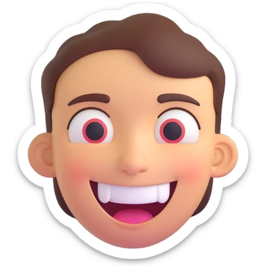 laughing face, tears of joy sticker