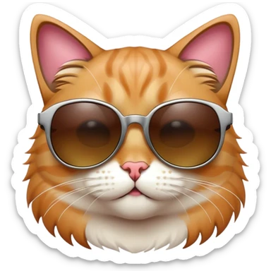 Cat with sunglasses sticker