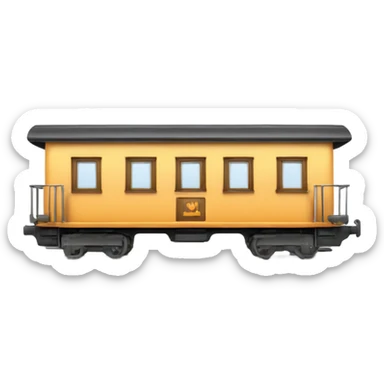 little Train with 3 wagons and opened windows sticker