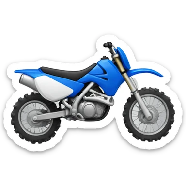 Blue dirt bike   sticker