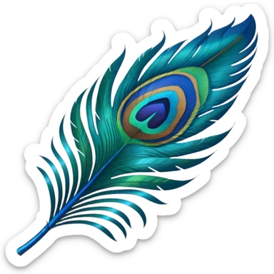 Peacock feather emoji sticker