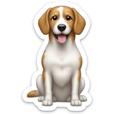 maltase dog at computer sticker