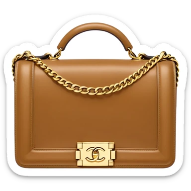 chanel le boy light brown gold hardware sticker