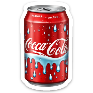 Create a can of coca cola vanilla sticker