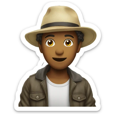 boys in hats outdoors leaning on car sticker