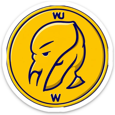 Wu-Tang Clan logo on a gold coin sticker