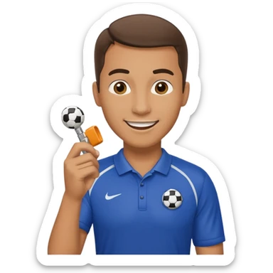 soccer coach whistle sticker