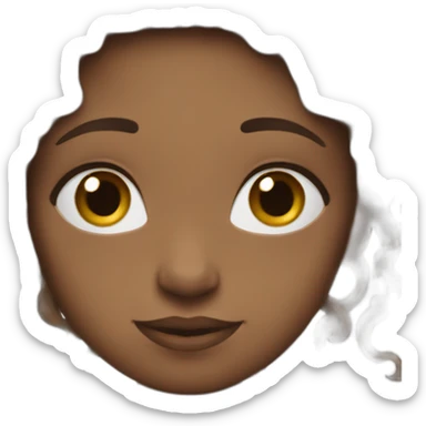 Yoga Brown hair Blue eyes sticker