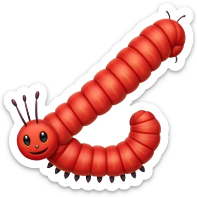 Caterpillar Red Insect sticker