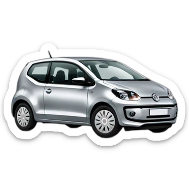 Silver VW UP! sticker