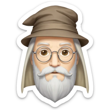 Crea un mago como dumbeldore con estilo ghibli  sticker