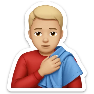 Emoji of a guy wiping off his shoulder sticker